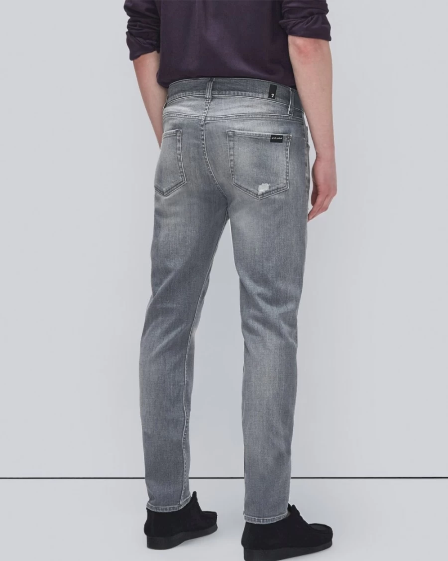 7 For All Mankind Men's Earthkind Stretch Tek Slimmy Tapered Jeans in Sharp Wash