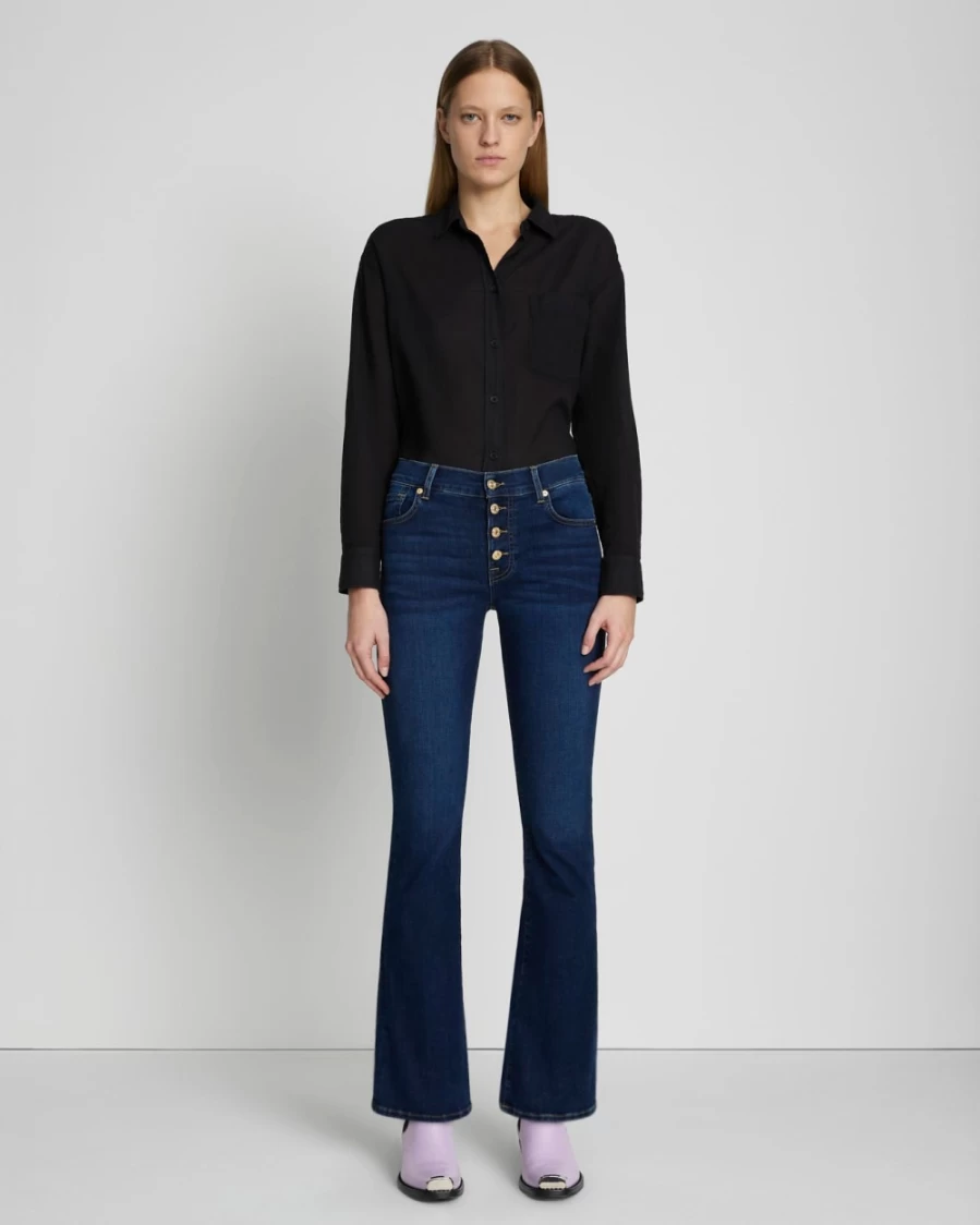 7 For All Mankind Women's Bootcut Jeans in Rinsed Indigo - Air Tailorless Fit