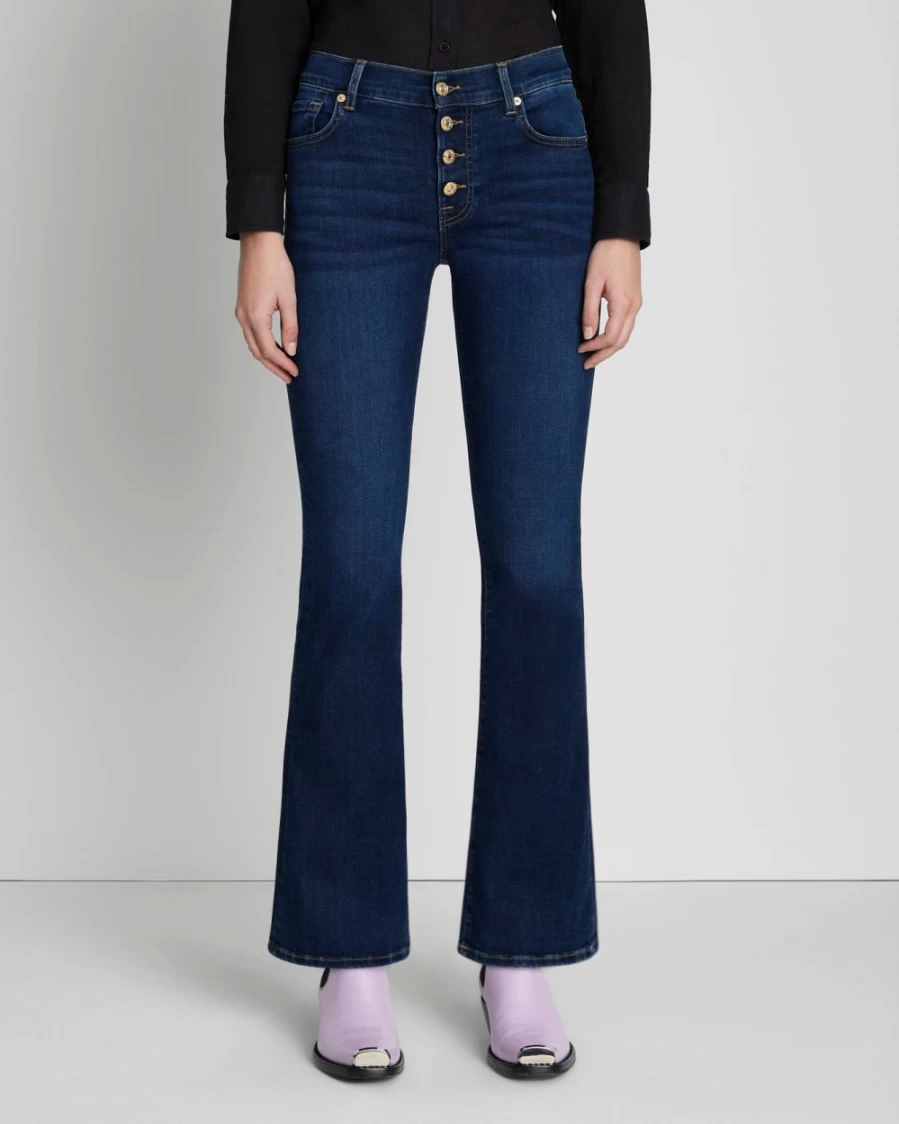 7 For All Mankind Women's Bootcut Jeans in Rinsed Indigo - Air Tailorless Fit