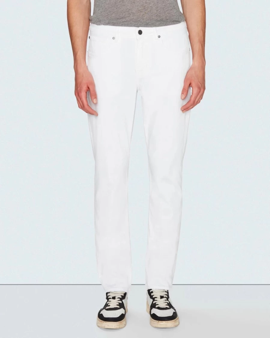 7 For All Mankind Men's Luxe Performance Slim Fit Tapered White Jeans
