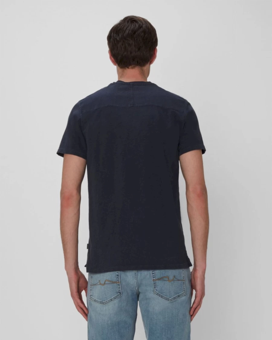 7 For All Mankind Men's Navy Short Sleeve Henley Shirt