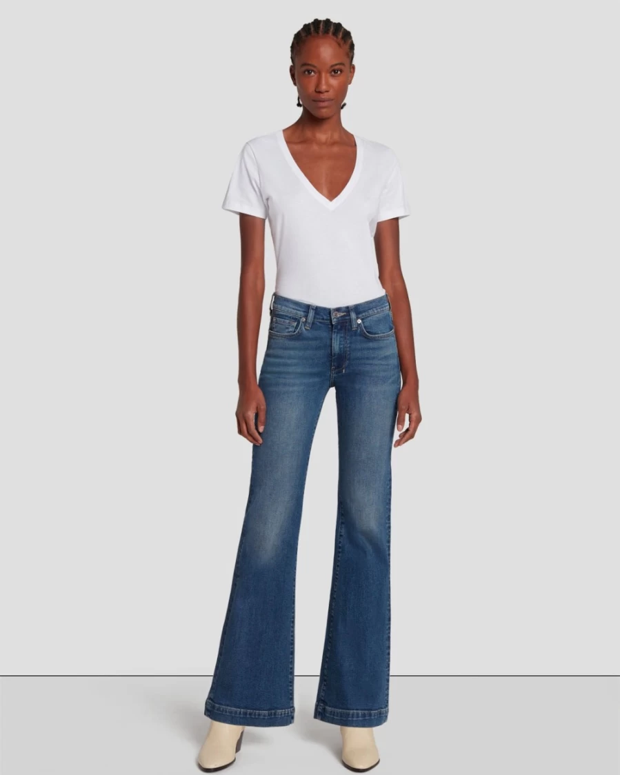 7 For All Mankind Women's Dojo Dark Wash Jeans - New York Style Denim