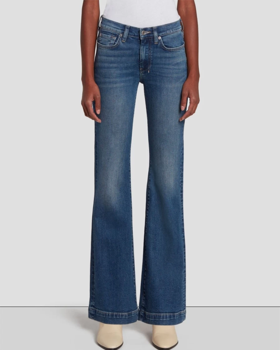 7 For All Mankind Women's Dojo Dark Wash Jeans - New York Style Denim