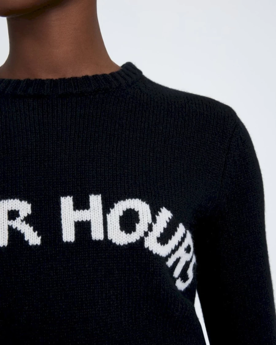 7 For All Mankind Women's After Hours Black Sweater