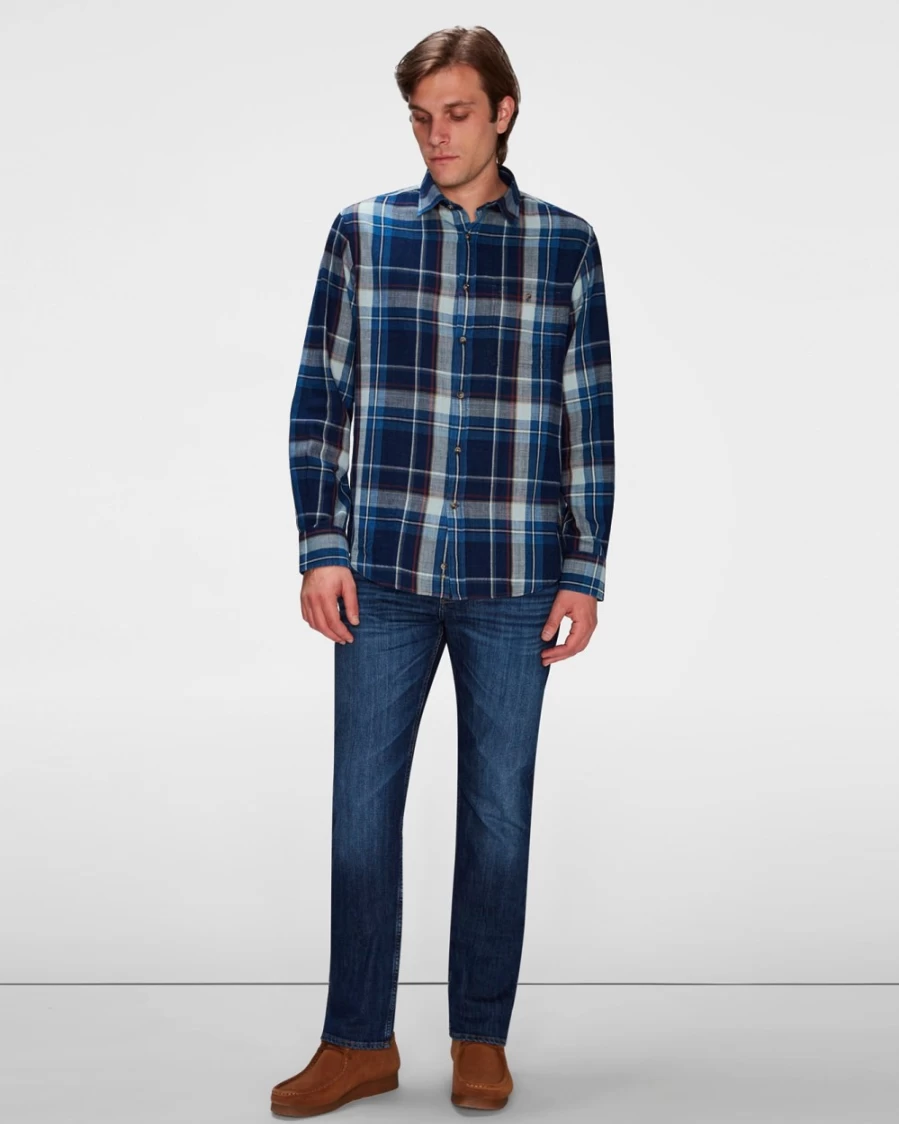 7 For All Mankind Men's Airweft The Straight Jeans in Malibu Wash