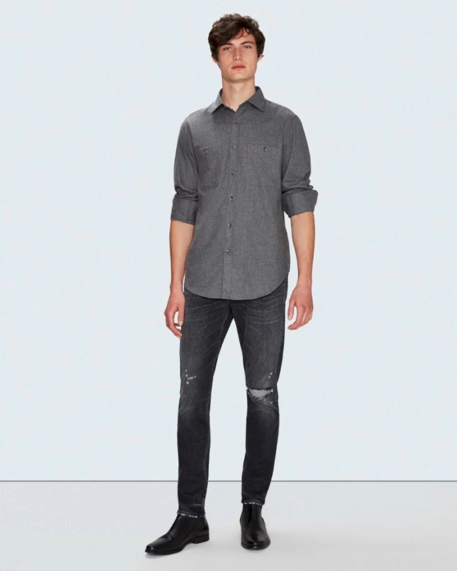 7 For All Mankind Men's American Vintage Slim Fit Tapered Black Jeans