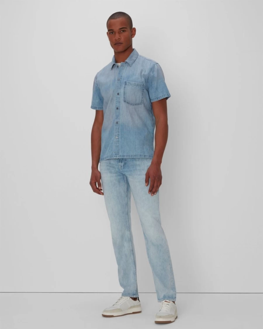 7 For All Mankind Men's Luxe Slim Fit Tapered Jeans in San Miguel Wash