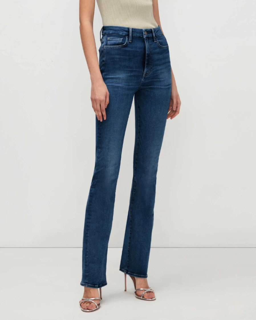 7 For All Mankind Women's Sophie Blue No Filter Ultra High Rise Skinny Bootcut Jeans