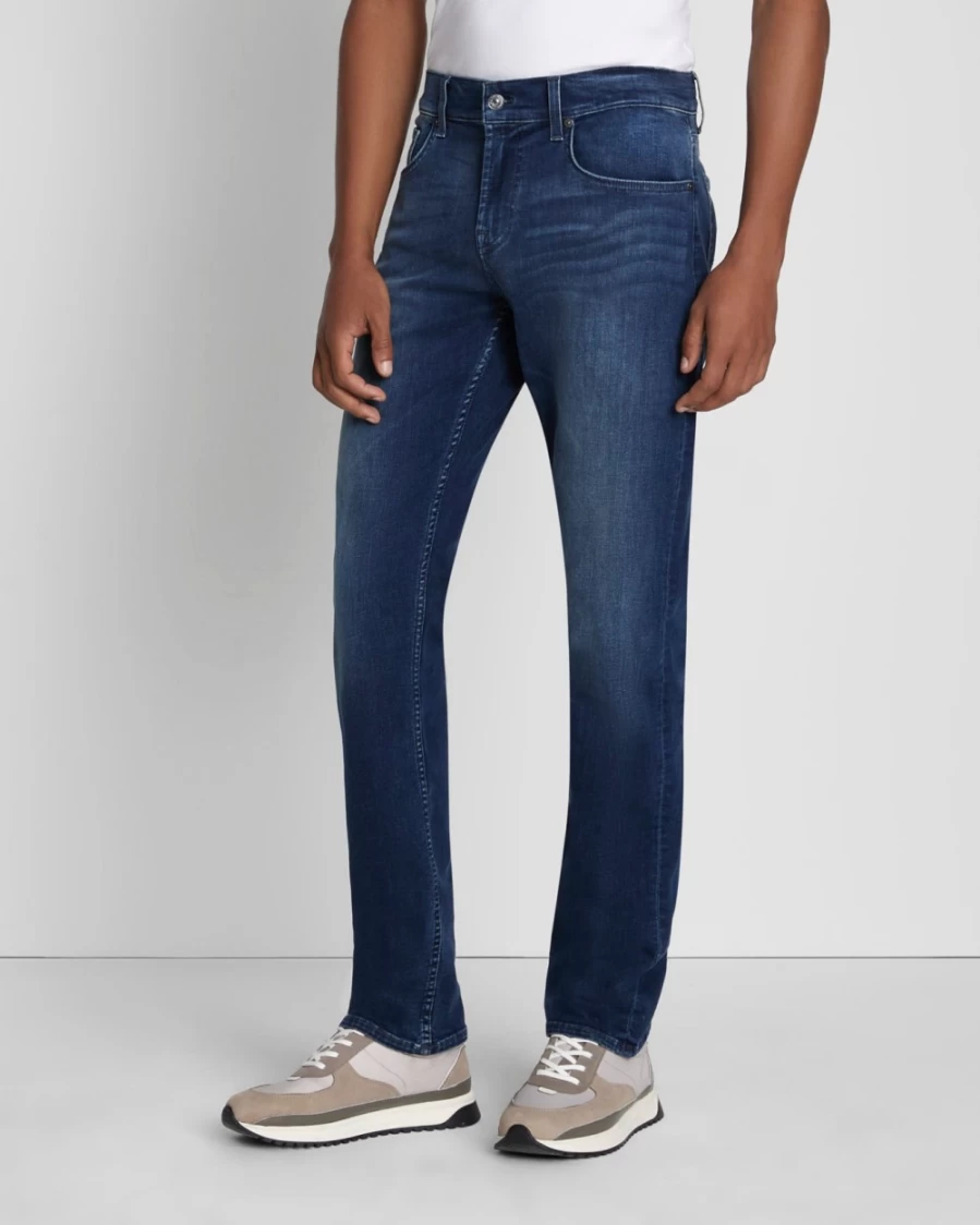 7 For All Mankind Men's Slimmy Squiggle Dark Lago Slim Fit Jeans