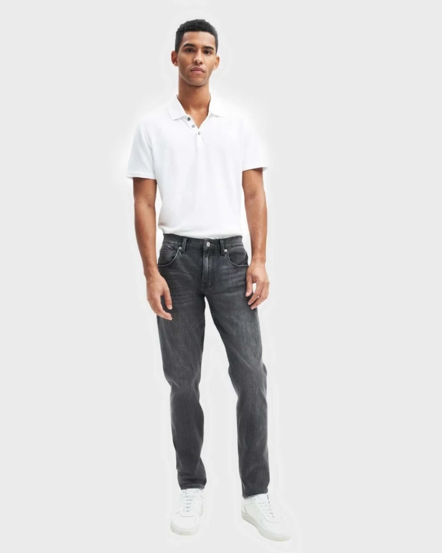7 For All Mankind Men's Luxe Sport X Stretch Tek Adrien Jeans in Borrego Black