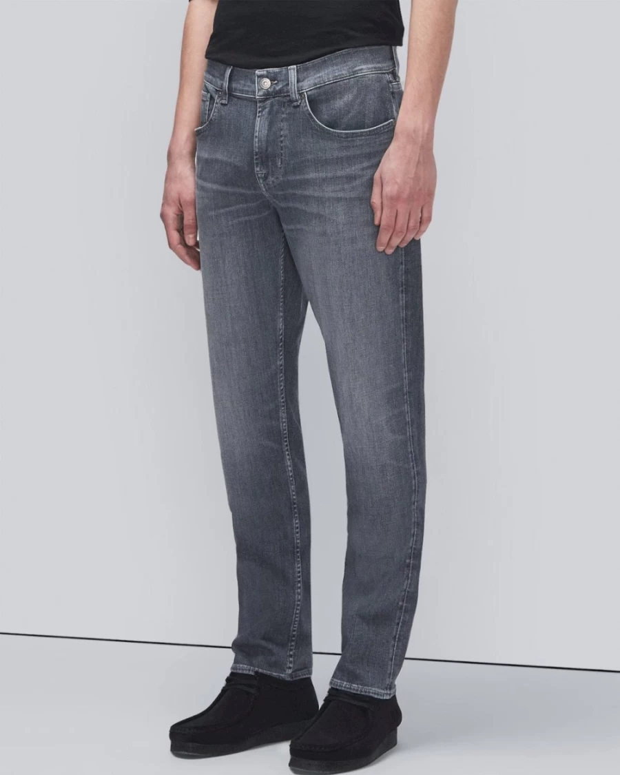 7 For All Mankind Men's Stretch Tek Slimmy Tapered Jeans in Pristine Wash
