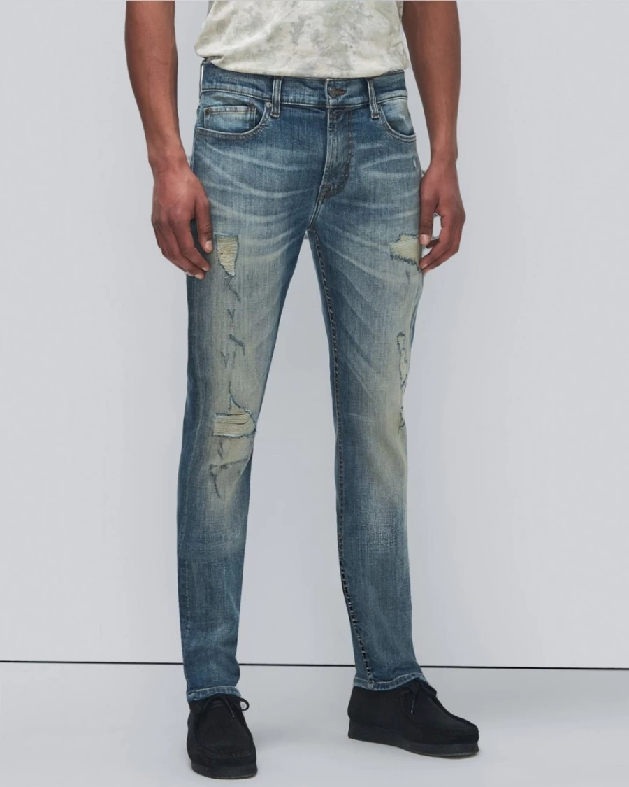 7 For All Mankind Men's Stretch Tek Paxtyn Slim Fit Jeans – Earthkind Sustainable Denim