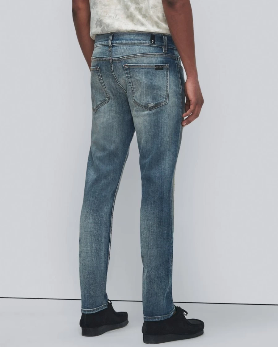 7 For All Mankind Men's Stretch Tek Paxtyn Slim Fit Jeans – Earthkind Sustainable Denim