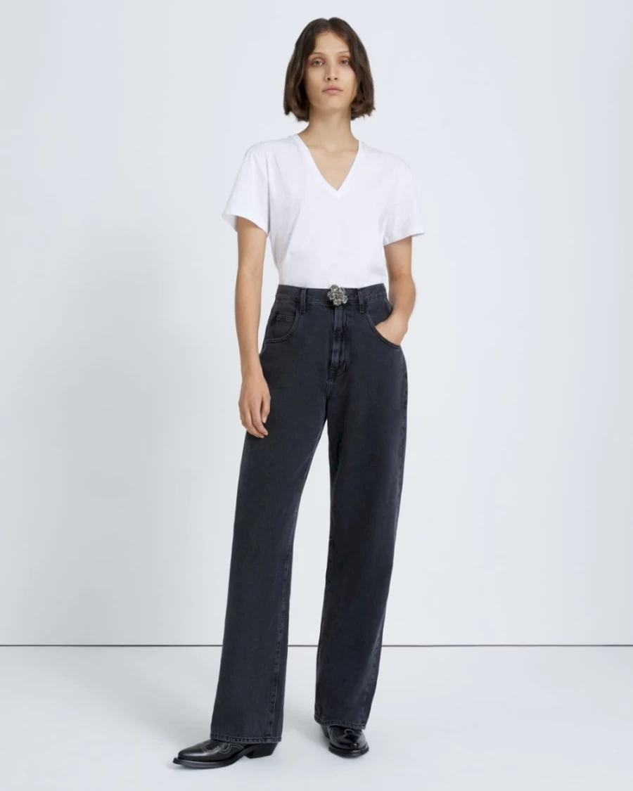 7 For All Mankind Women's Jennifer 90s Baggy Jeans in Night Iris Wash