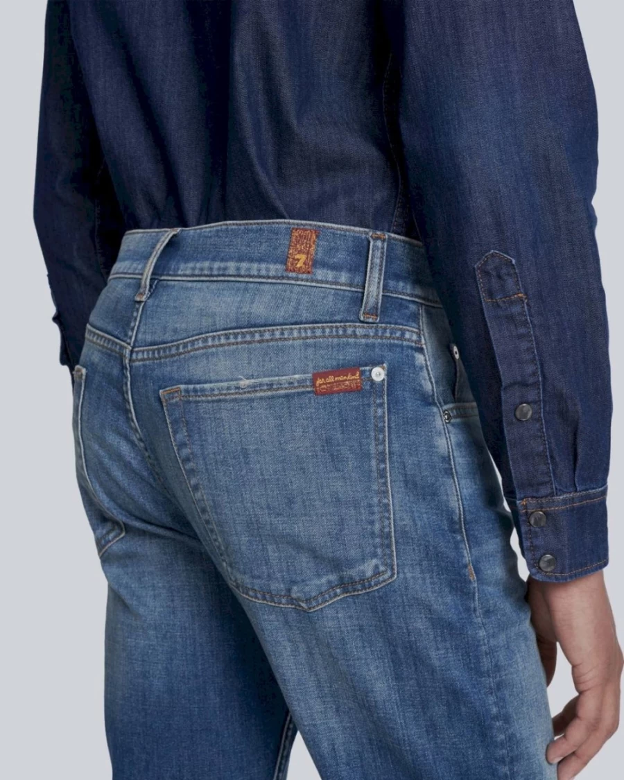 7 For All Mankind Men's Left Hand Adrien Jeans in Redvale Wash