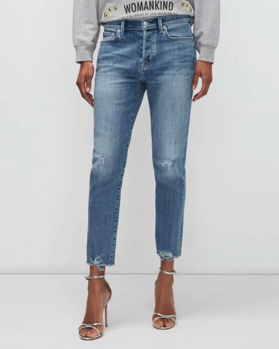 7 For All Mankind Women's Josefina Broken Twill Agave Denim Jeans