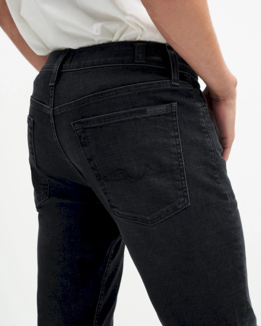 7 For All Mankind Men's Slimmy Squiggle Jeans in Pinyon Black