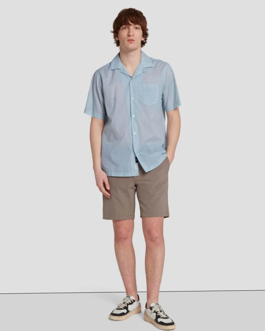 7 For All Mankind Men's Tech Series Light Grey Shorts