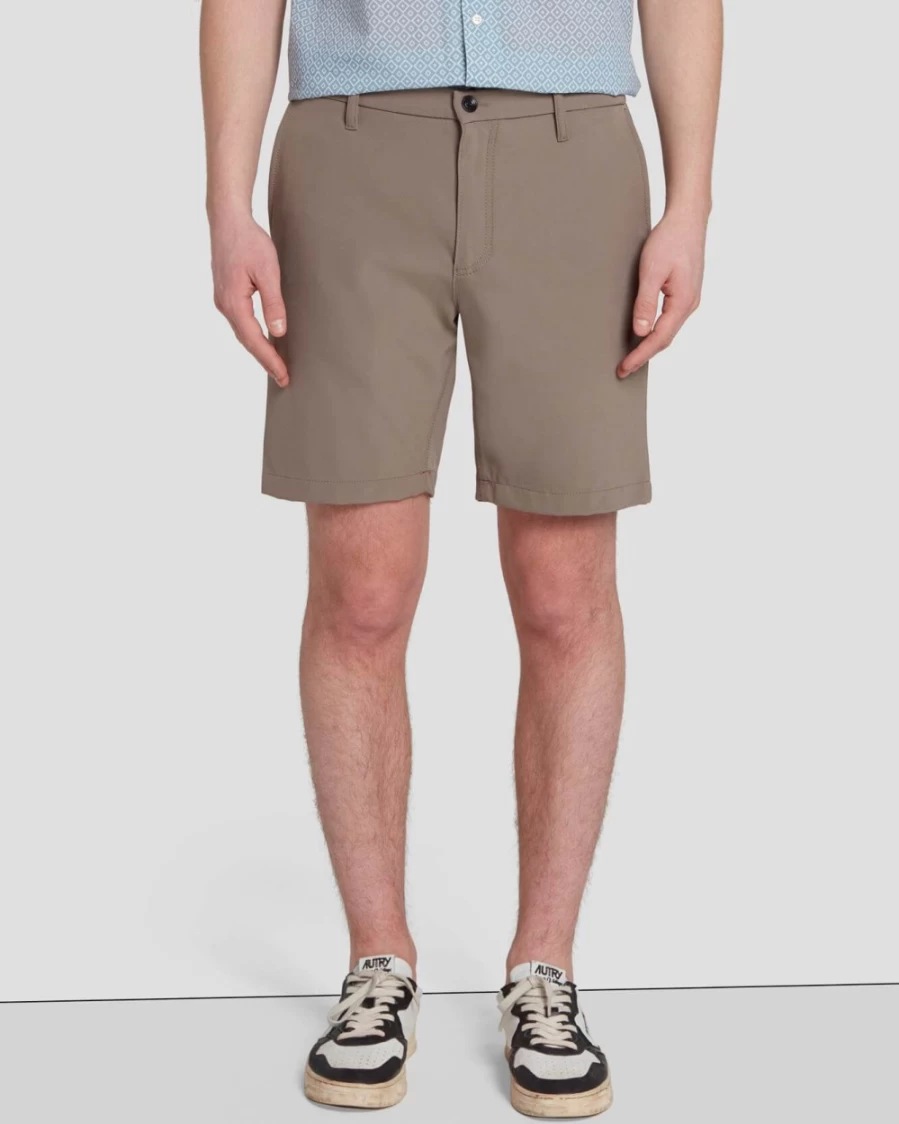 7 For All Mankind Men's Tech Series Light Grey Shorts