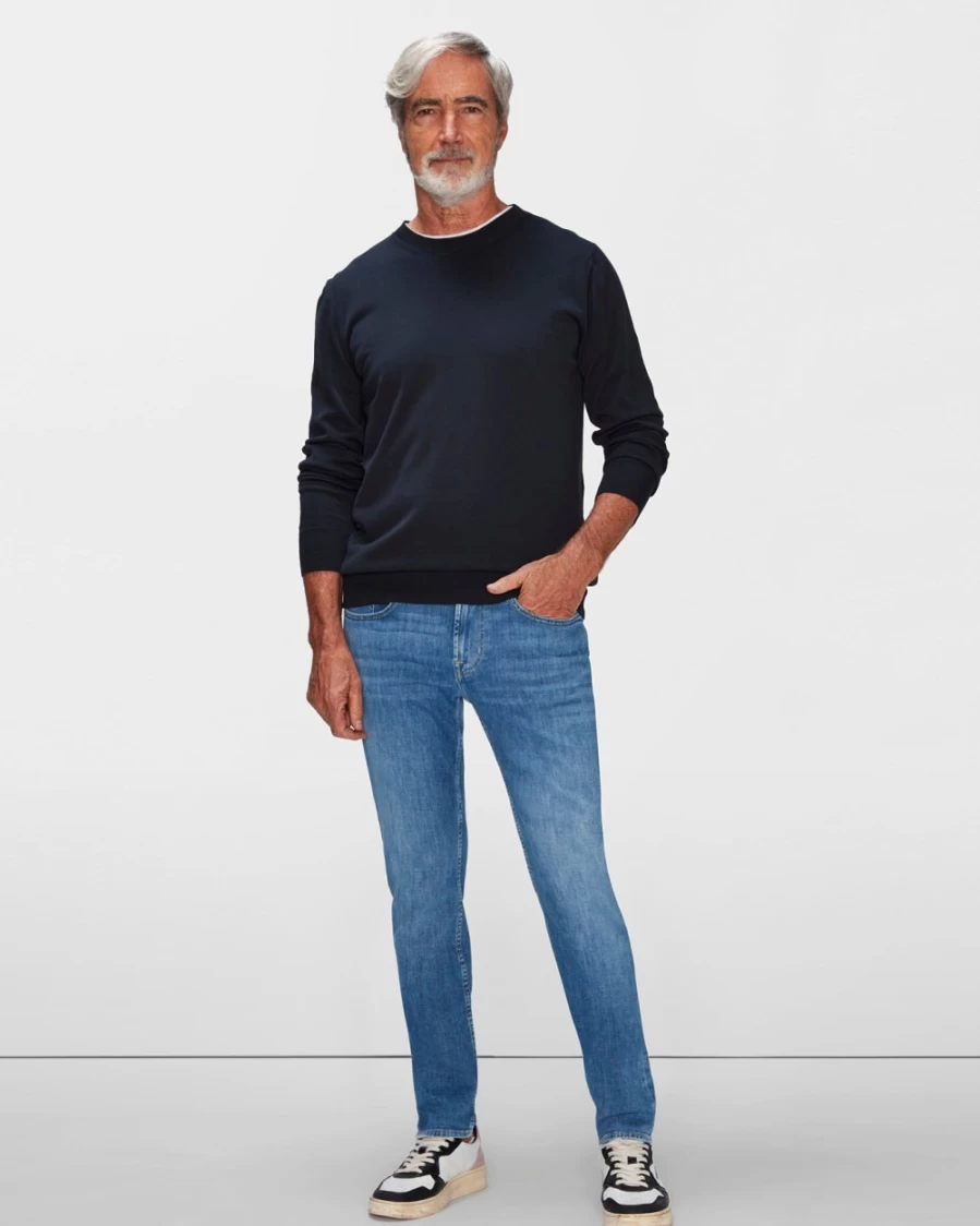 7 For All Mankind Men's Left Hand Slim Fit Tapered Jeans in Matira Wash