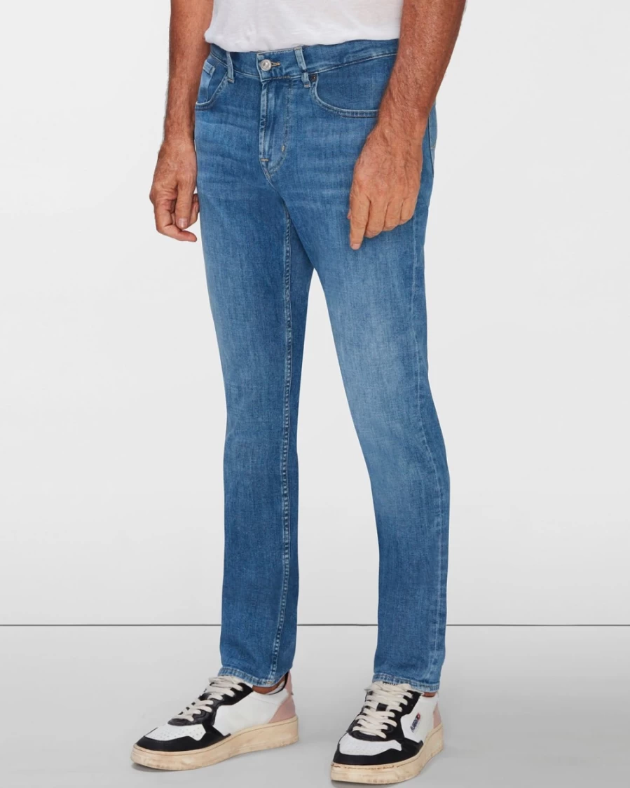 7 For All Mankind Men's Left Hand Slim Fit Tapered Jeans in Matira Wash
