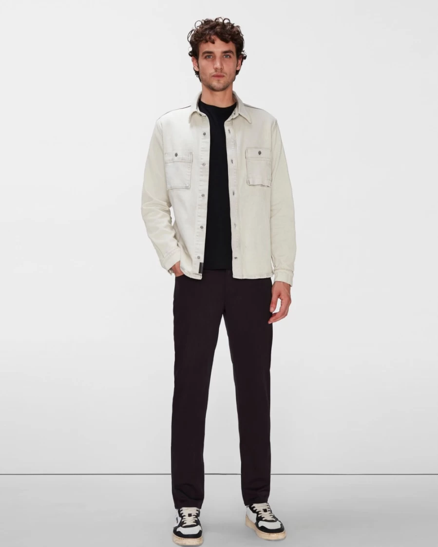 7 For All Mankind Men's Denim Utility Shirt - Pearl River Wash