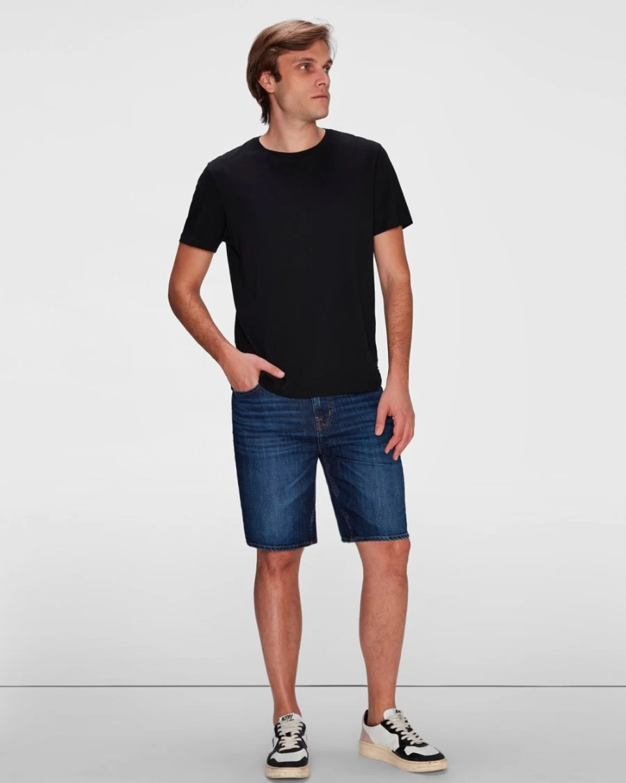 7 For All Mankind Men's Airweft Straight Fit Shorts in Malibu Wash