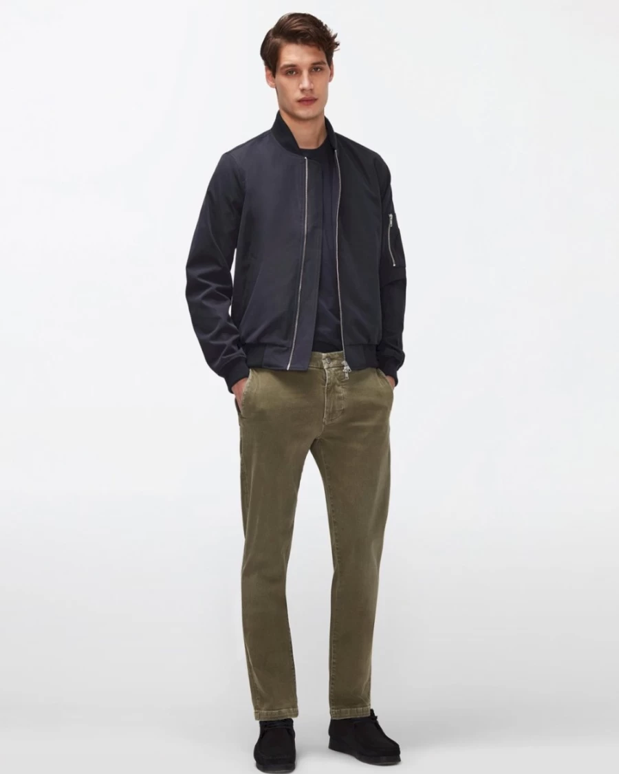 7 For All Mankind Men's Stretch Tek Slimmy Jeans in Forest Green