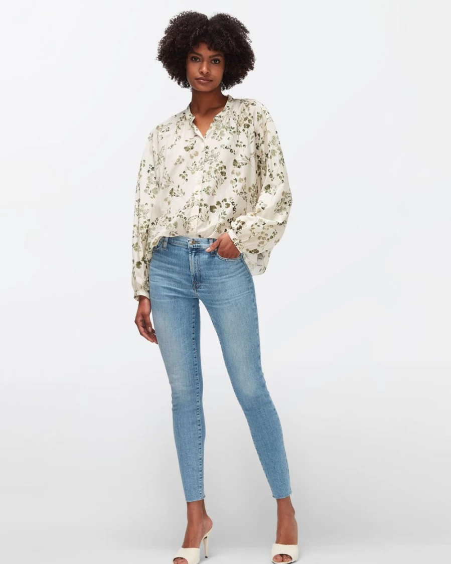 7 For All Mankind Women's Slim Illusion High Waist Ankle Skinny Jeans - Playbook Style