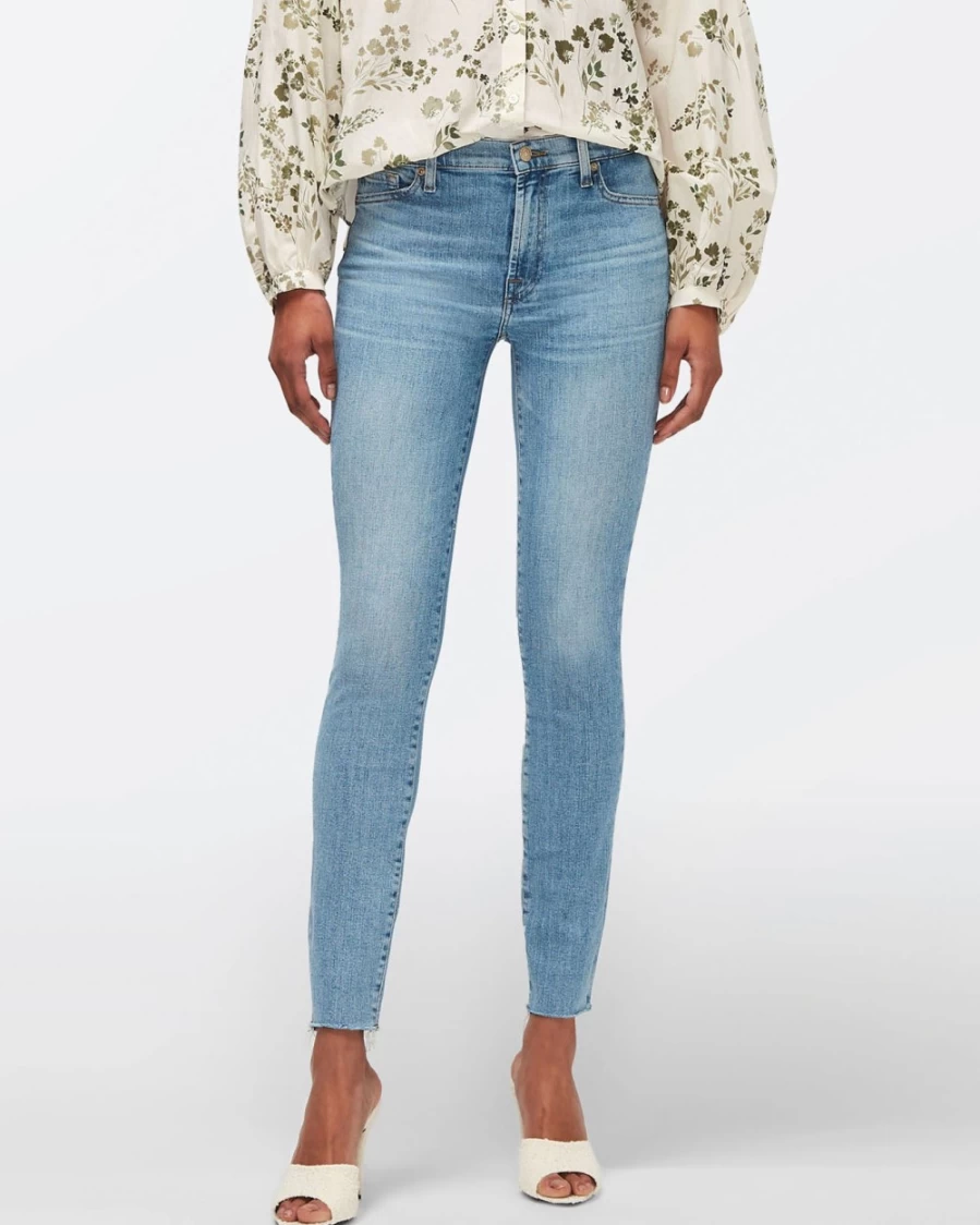 7 For All Mankind Women's Slim Illusion High Waist Ankle Skinny Jeans - Playbook Style