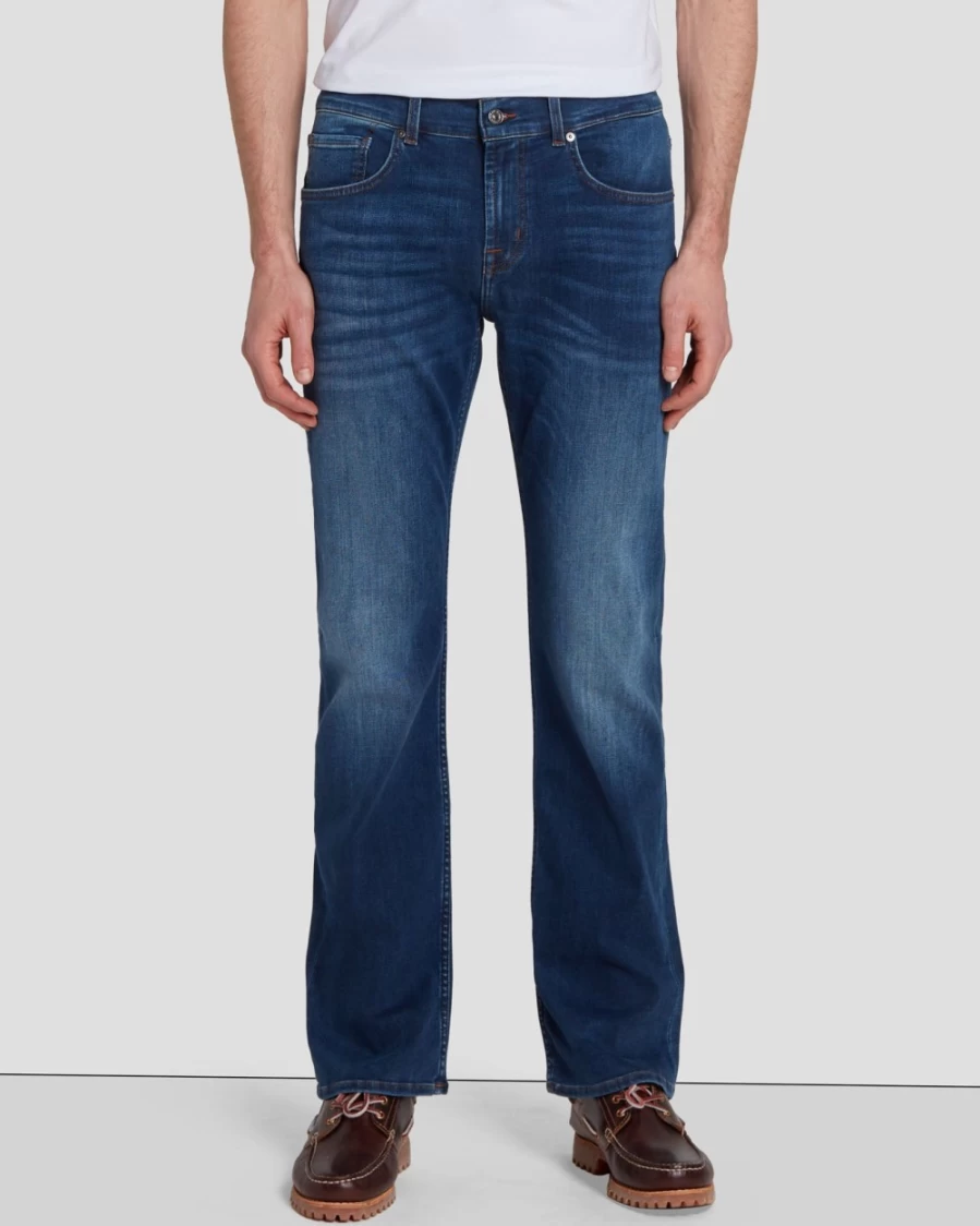 7 For All Mankind Men's Brett Bootcut Jeans - Classic In Reach Fit Denim Pants