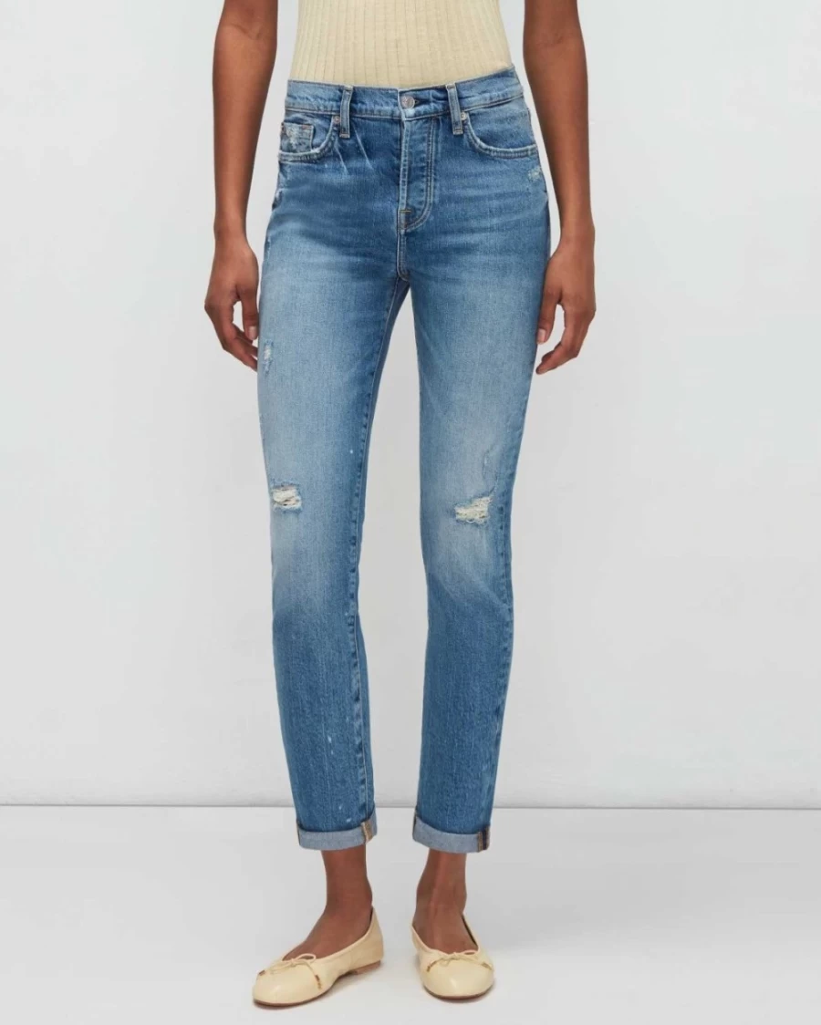 7 For All Mankind Women's Fig Leaf Josefina Beauty Denim Jeans