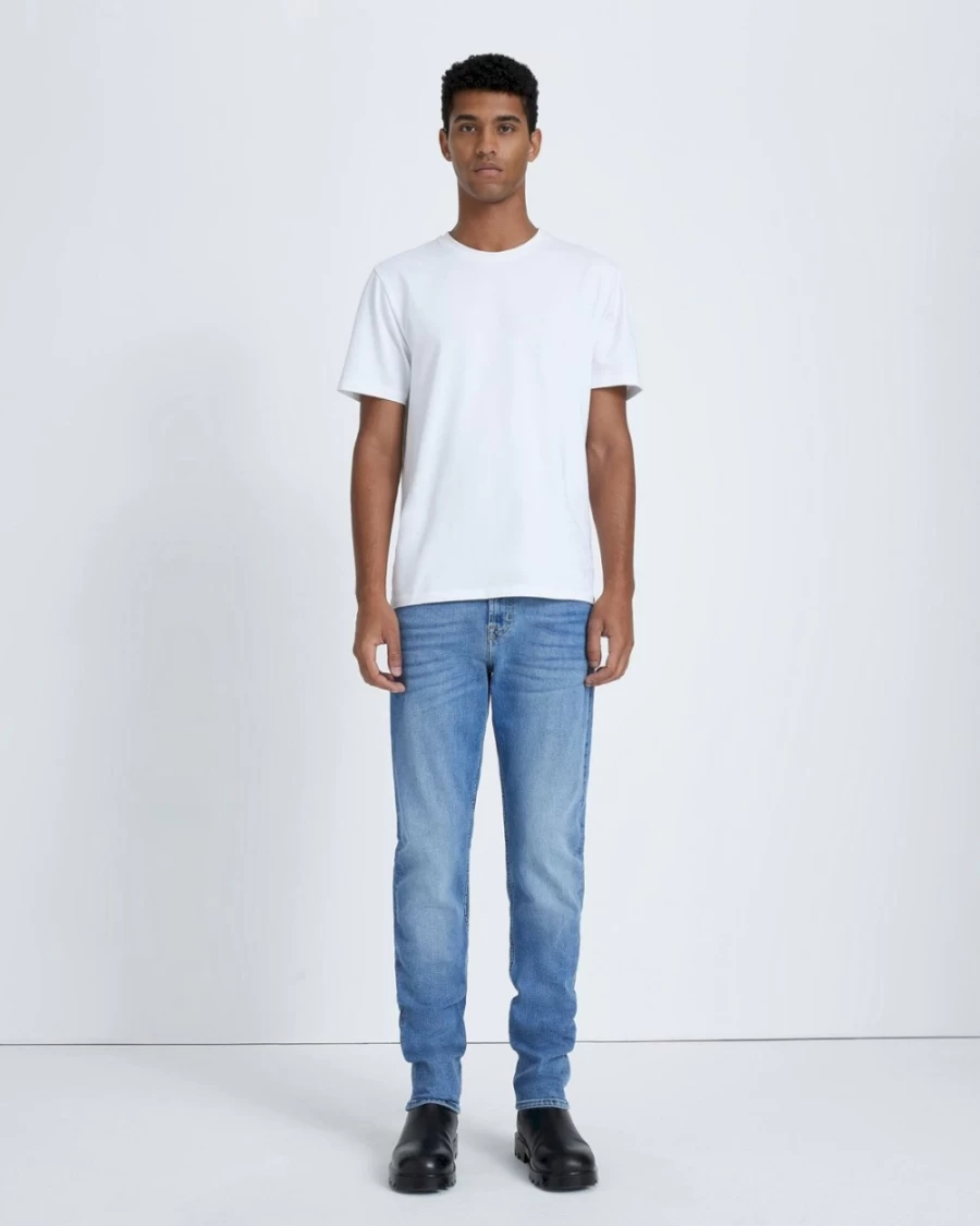 7 For All Mankind Men's Slimmy Jeans in Tenno Blue - Slim Fit Denim