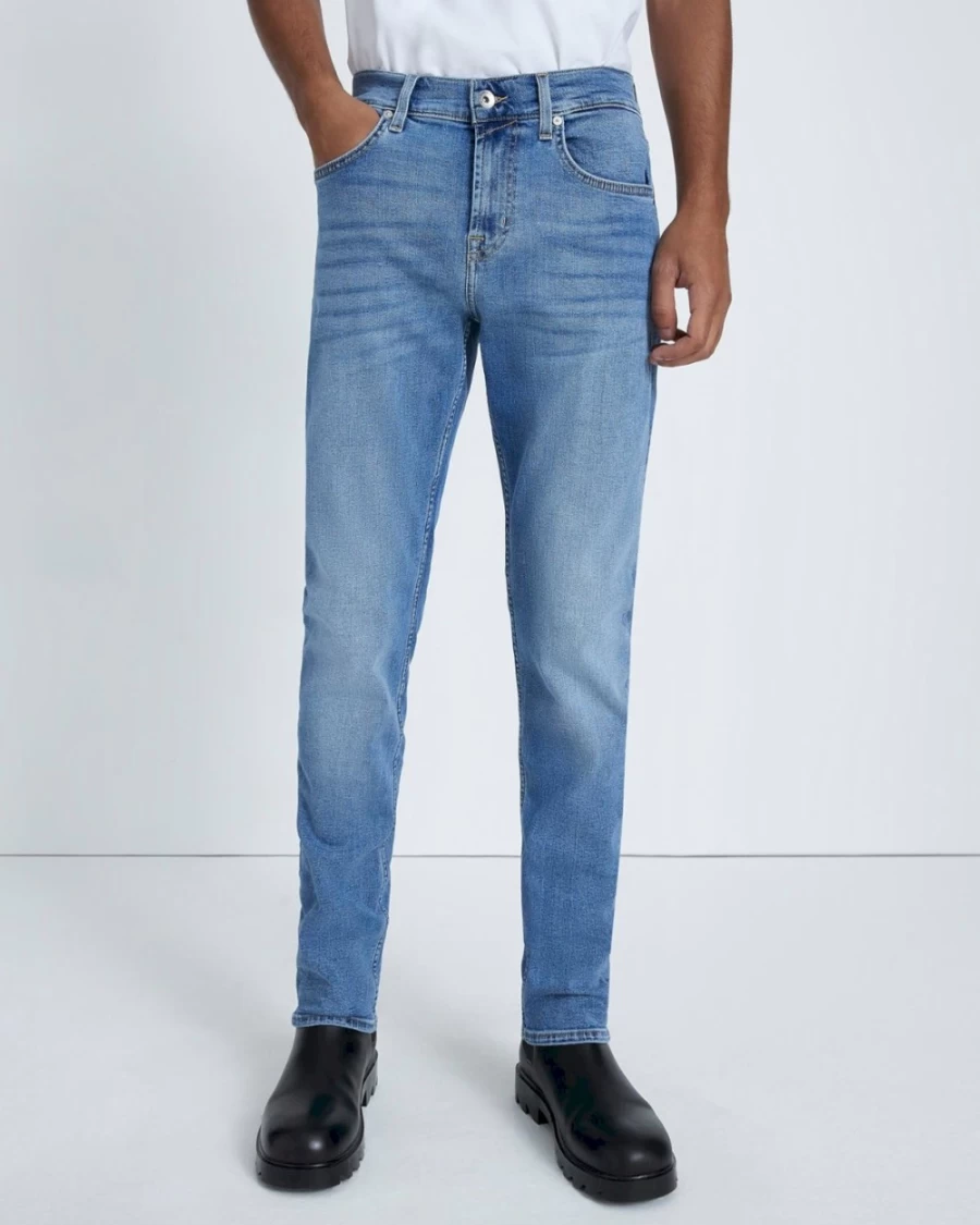 7 For All Mankind Men's Slimmy Jeans in Tenno Blue - Slim Fit Denim