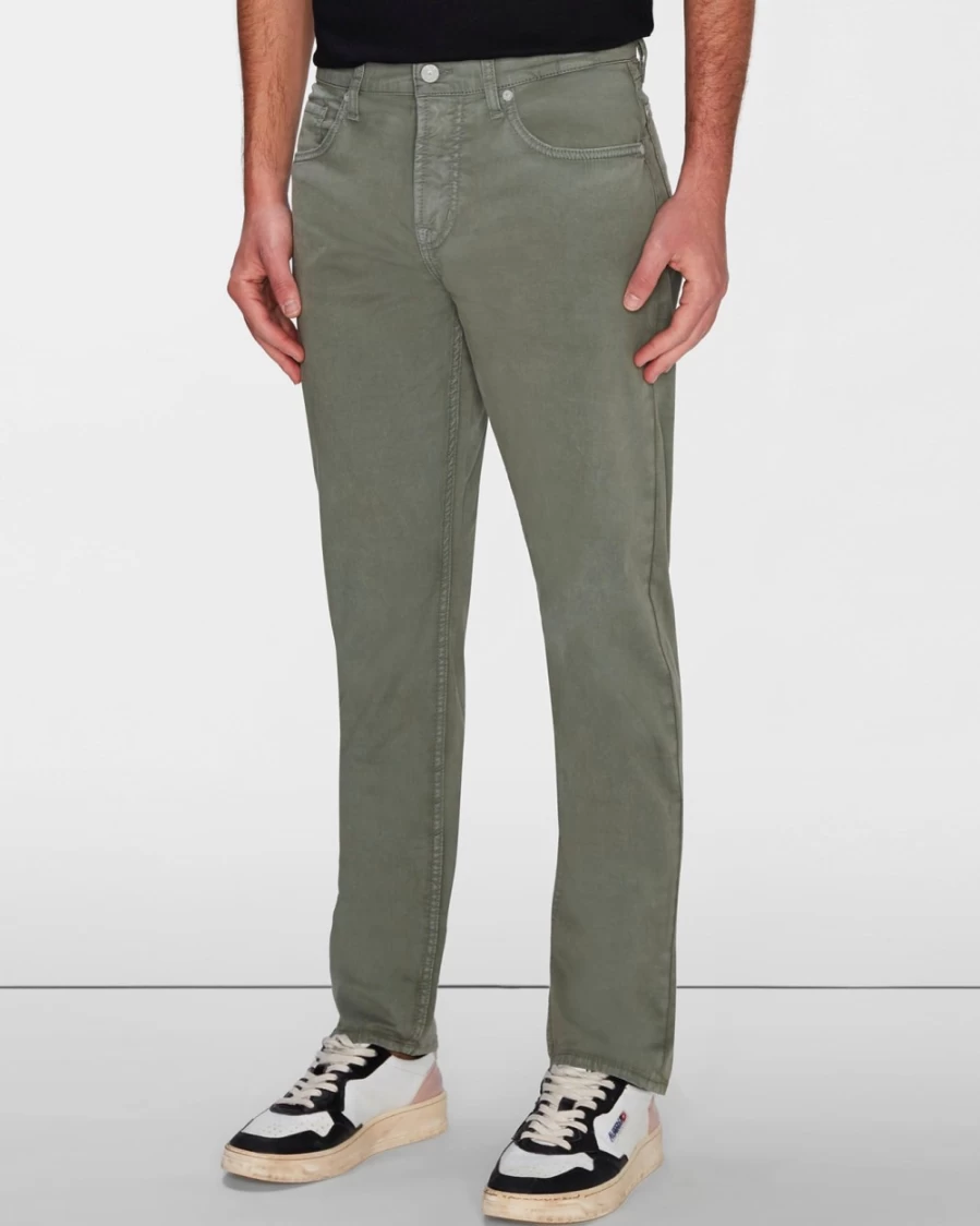 7 For All Mankind Men's Airweft Twill Adrien 5 Pocket Pants in Thyme