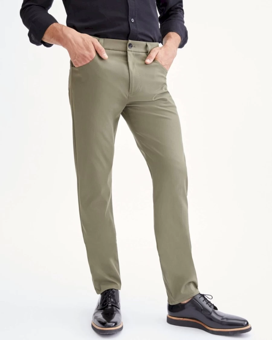 7 For All Mankind Men's Tech Series Adrien 5-Pocket Military Green Jeans