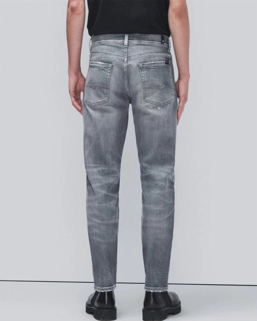 7 For All Mankind Men's Paxtyn Vintage Jeans in Selected Grey - American Denim