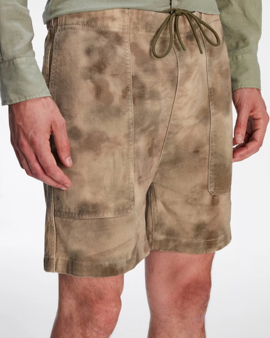 7 For All Mankind Men's Utility Shorts in Abstract Camouflage Print