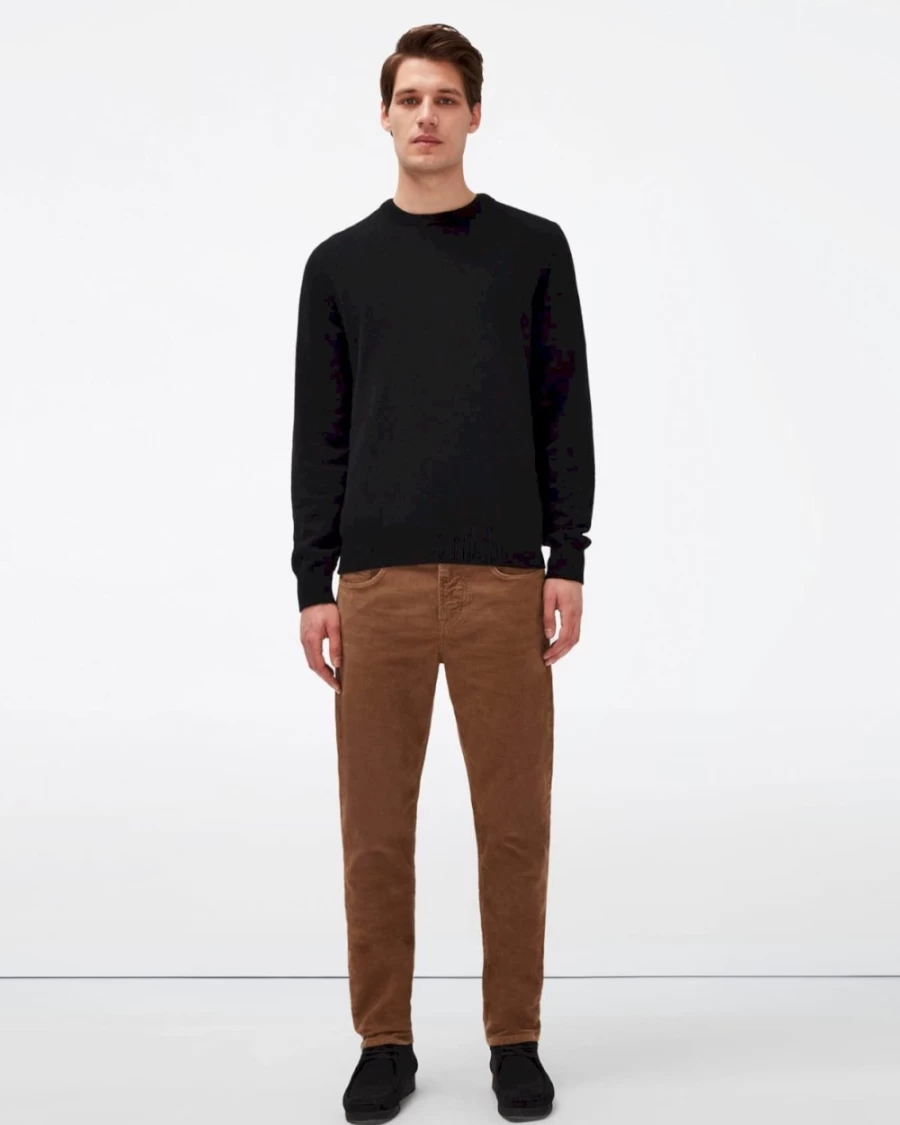 7 For All Mankind Men's Slim Fit Tapered Corduroy Pants in Camel