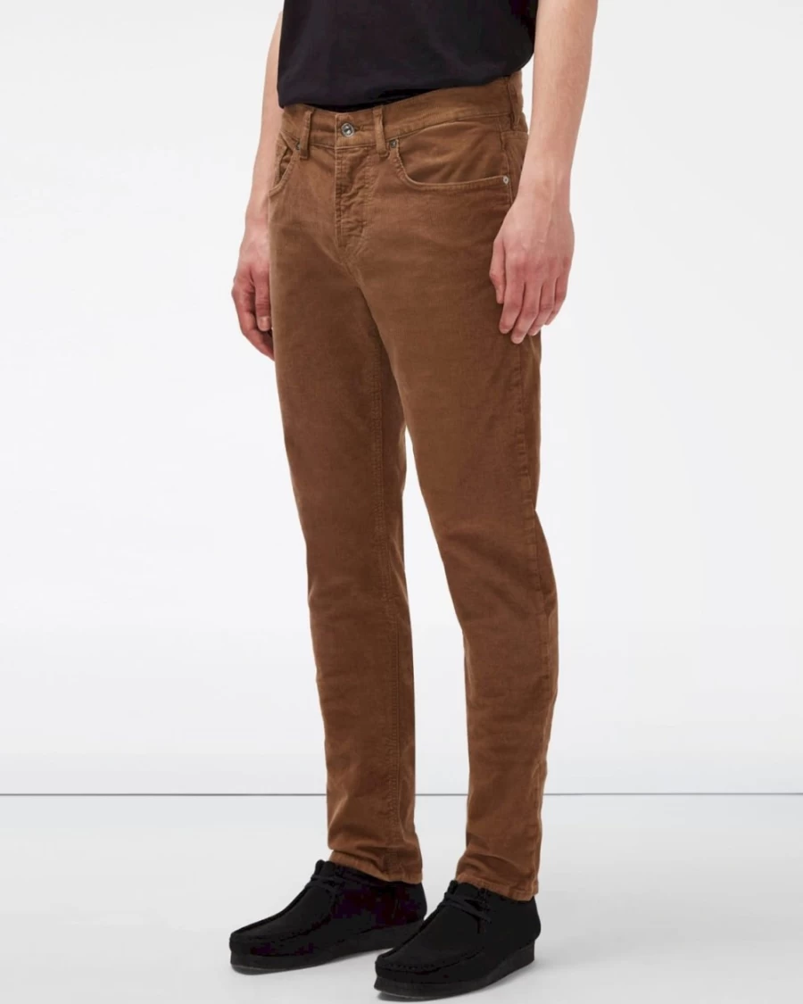 7 For All Mankind Men's Slim Fit Tapered Corduroy Pants in Camel