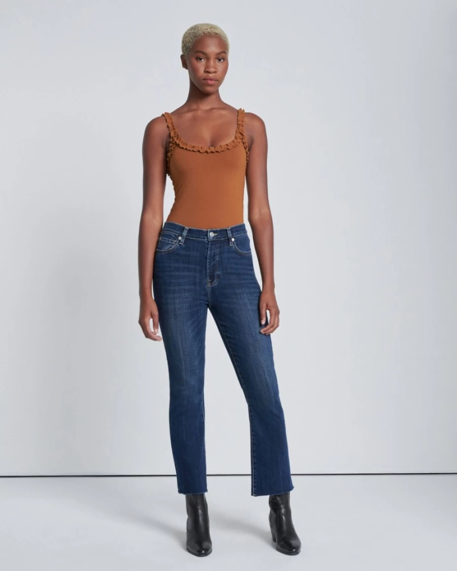 7 For All Mankind Women's Broken Twill High Waist Slim Kick Flare Jeans - Mad Hatter Wash