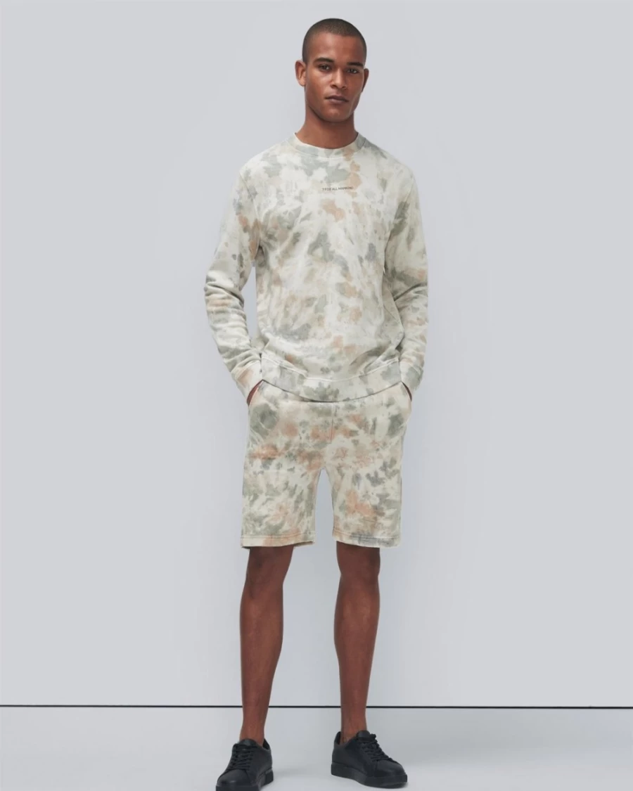 7 For All Mankind Men's Camo Mineral Tie-Dye Pullover Hoodie