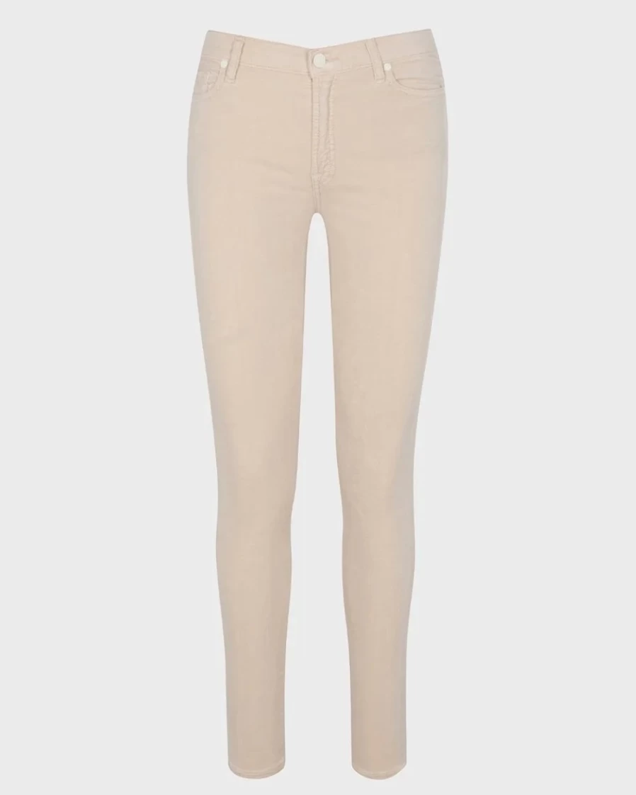 7 For All Mankind Women's Velvet High Waist Skinny Jeans in Winter White