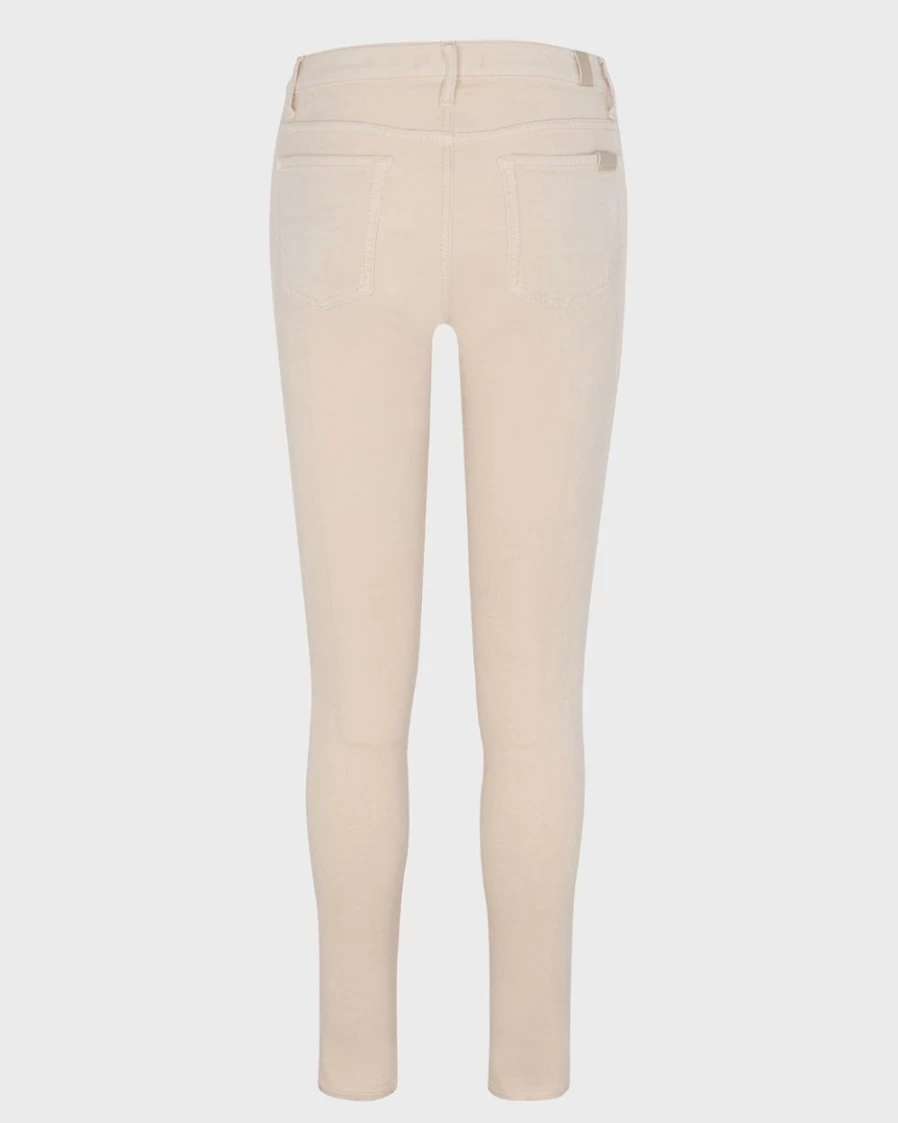 7 For All Mankind Women's Velvet High Waist Skinny Jeans in Winter White