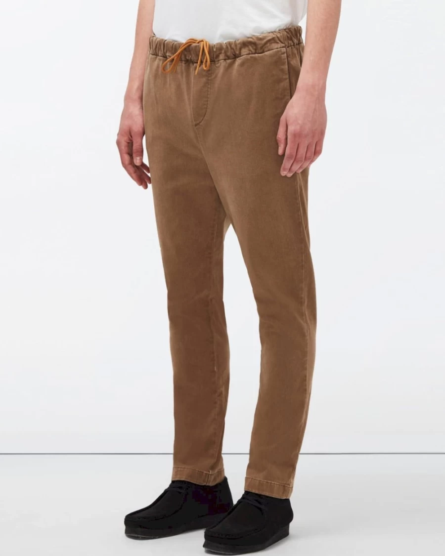7 For All Mankind Men's Camel Twill Jogger Chino Pants - Comfortable Warm Casual Style