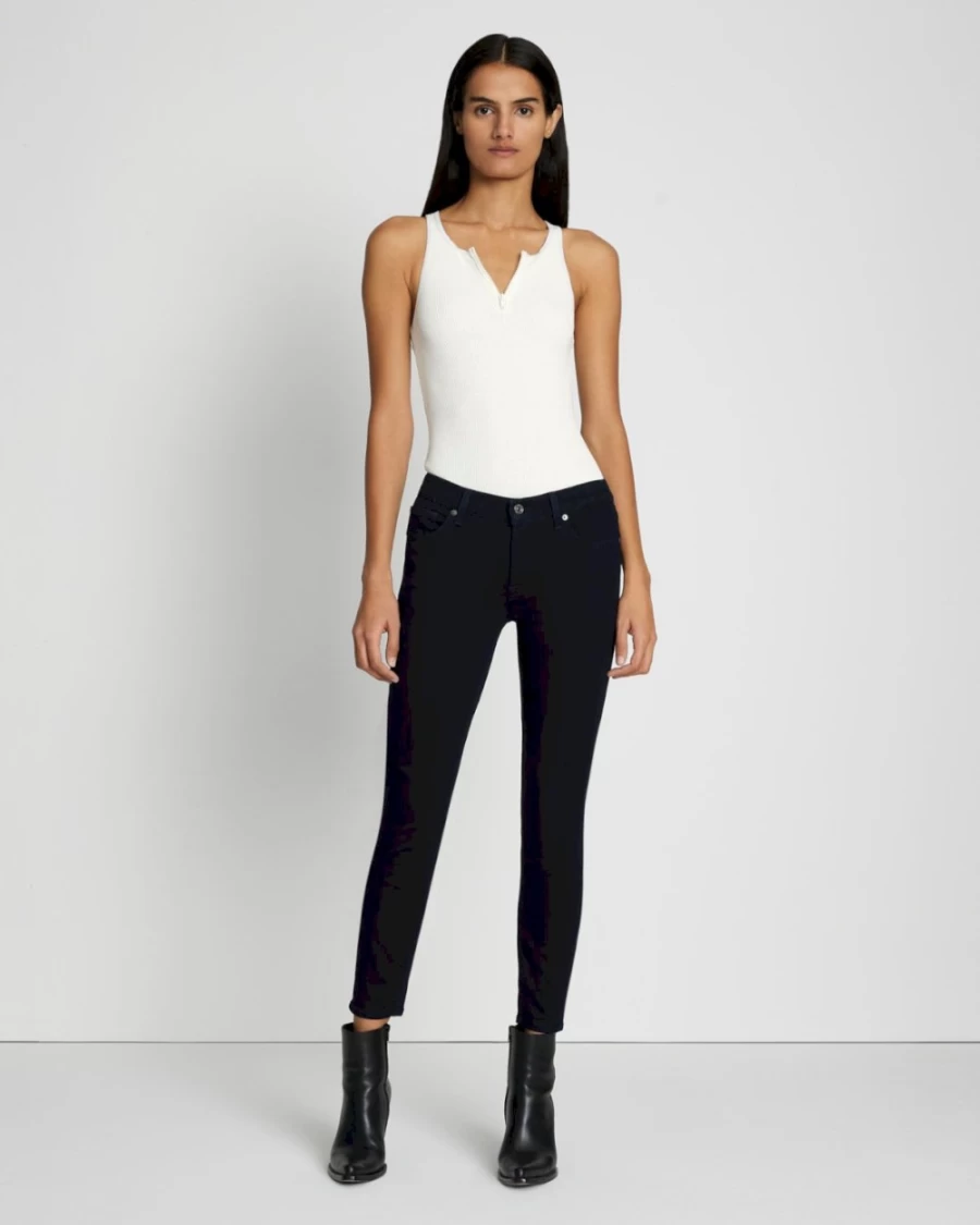 7 For All Mankind Women's High Waist Skinny Jeans - Air Majesty Ankle Length