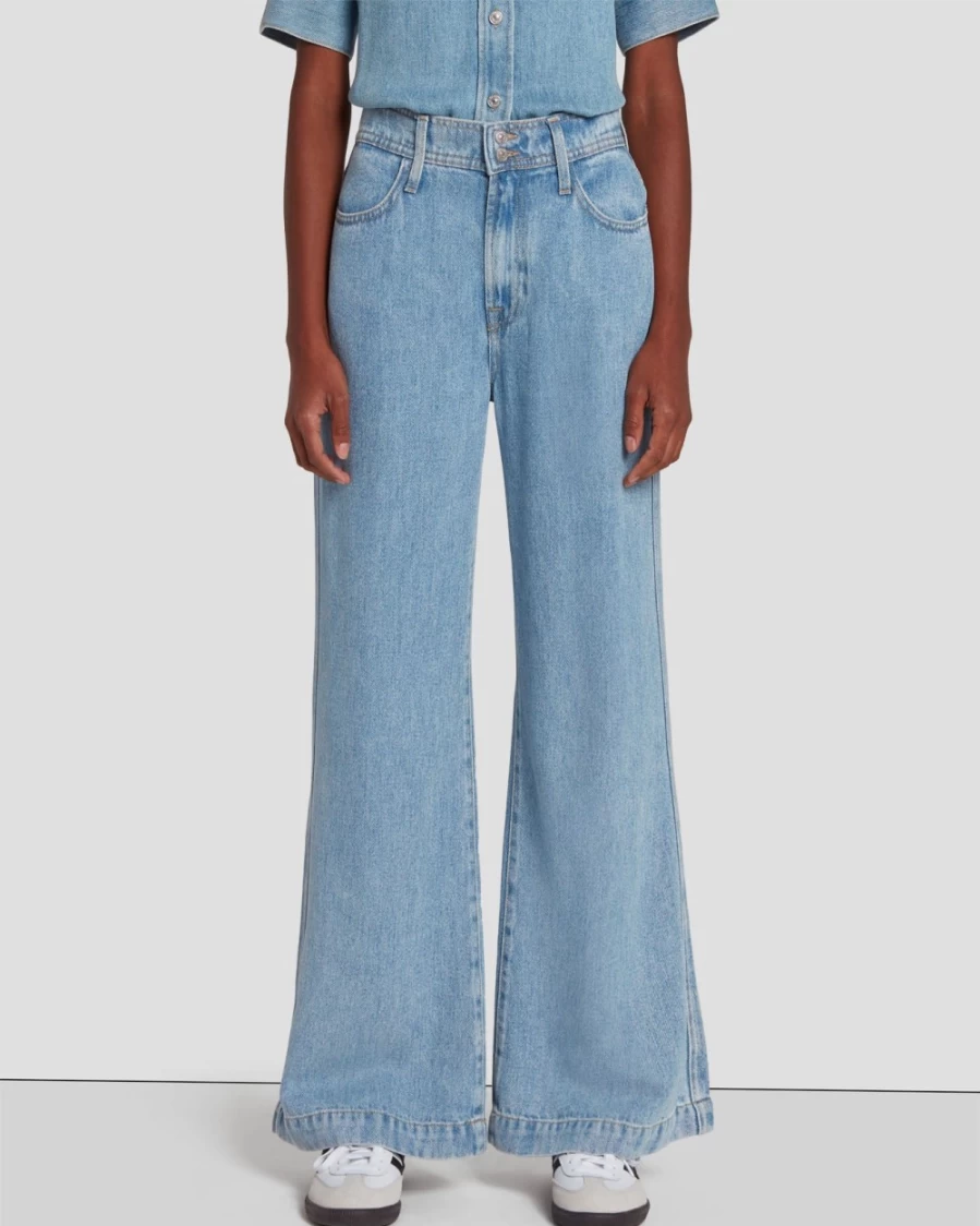 7 For All Mankind Women's Volcan Blue Tailorless Denim Jeans - Modern Lustre Dojo Style