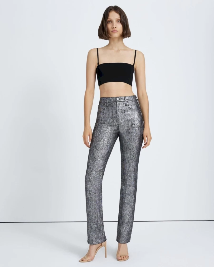 7 For All Mankind Women's Easy Slim In Foil Dots Denim Jeans