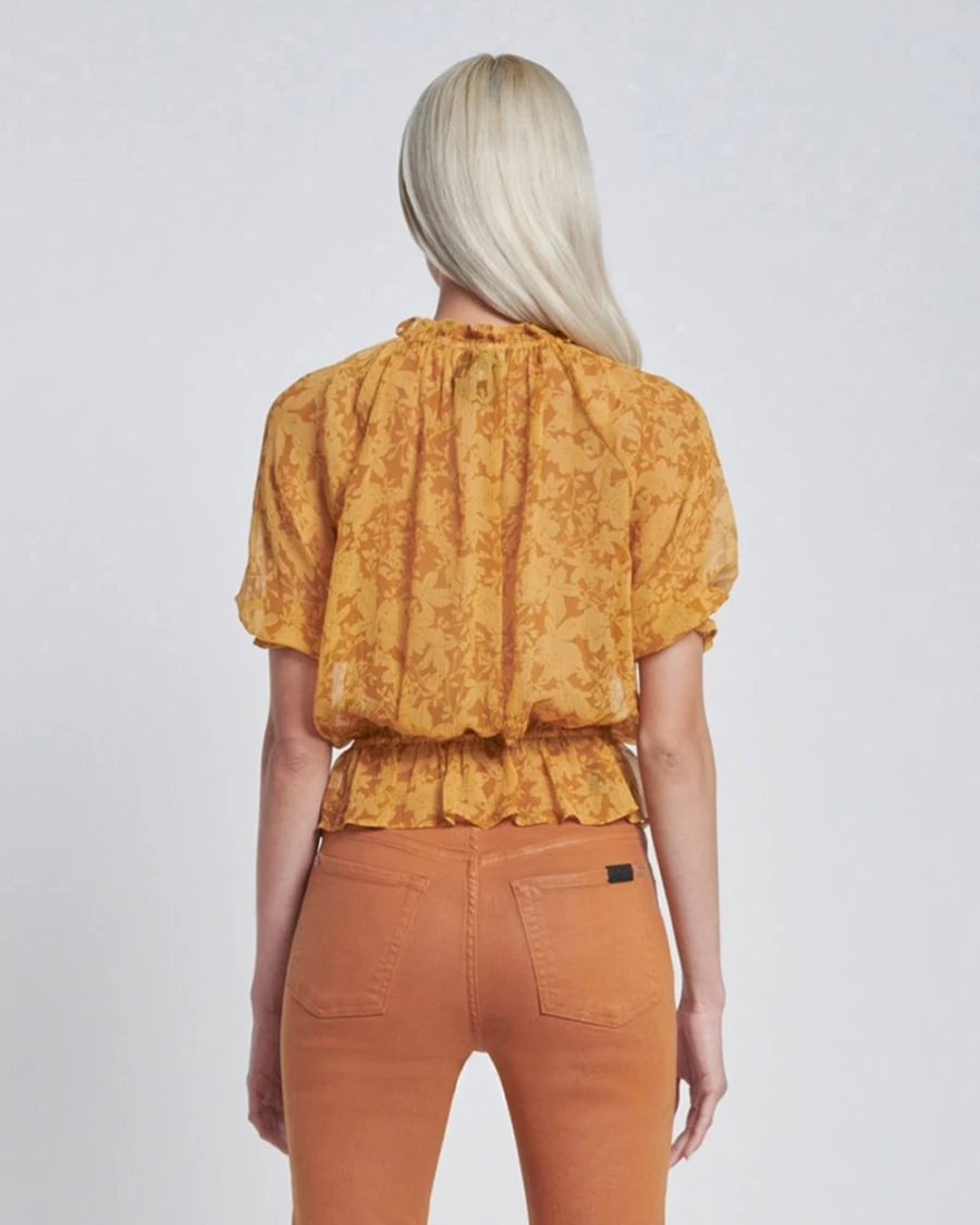 7 For All Mankind Women's Bold Gold Soft Volume Top