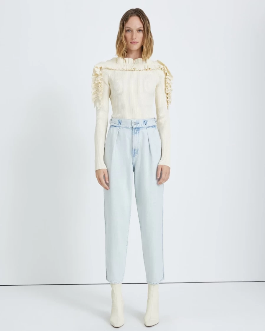 7 For All Mankind Women's Isadora Balloon Tab Pants